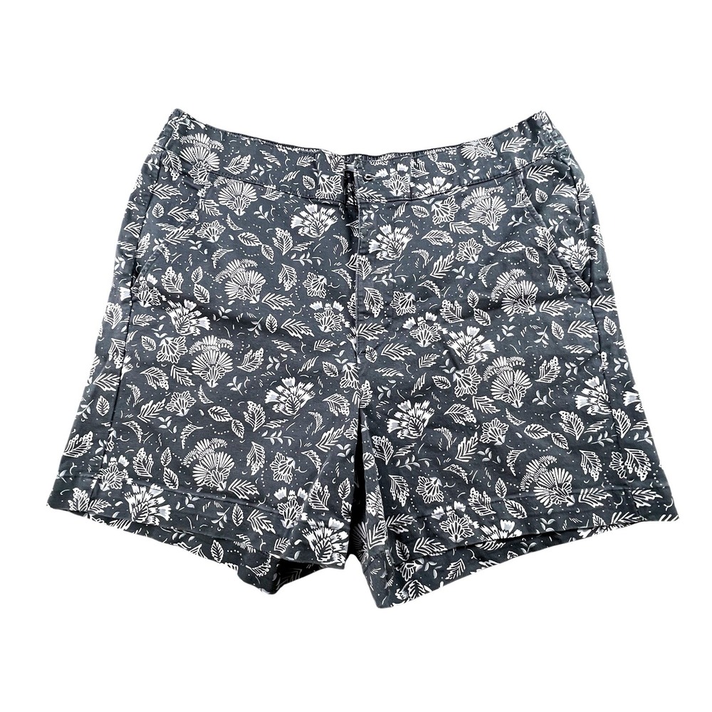 L.A. Gears by Gene Women's XL Blue Floral Print Shorts High Rise Summer